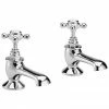 Bayswater White Crosshead Traditional Bath Taps 1 Bayswater White Crosshead Traditional Bath Taps -Bath Taps Shop BAYT102 P