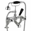 Bayswater Black Crosshead Deck Mounted Bath Shower Mixer 1 Bayswater Black Crosshead Deck Mounted Bath Shower Mixer -Bath Taps Shop BAYT144 PN
