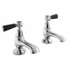 Bayswater Black Lever Domed Collar Traditional Bath Taps 1 Bayswater Black Lever Domed Collar Traditional Bath Taps -Bath Taps Shop BAYT342 P