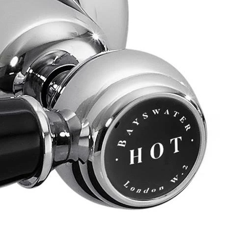 Bayswater Black Lever Traditional Bath Taps 4 Bayswater Black Lever Traditional Bath Taps - Image 2