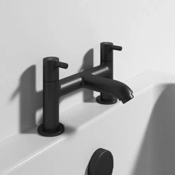 Ideal Standard Ceraline Silk Black 2 Tap Hole Bath Filler 8 Ideal Standard Ceraline Silk Black 2 Tap Hole Bath Filler -Bath Taps Shop BC188XG D2 460