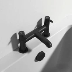 Ideal Standard Ceraline Silk Black 2 Tap Hole Bath Filler 9 Ideal Standard Ceraline Silk Black 2 Tap Hole Bath Filler -Bath Taps Shop BC188XG D3 460