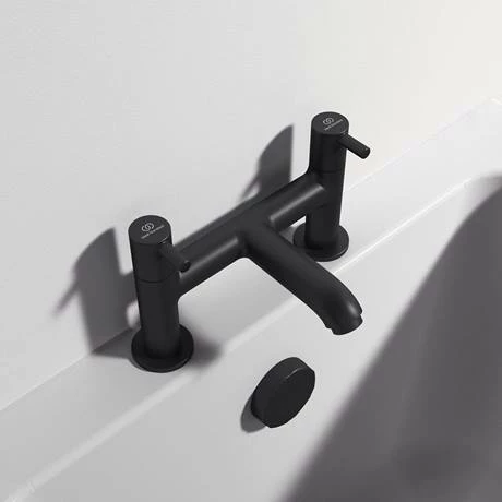 Ideal Standard Ceraline Silk Black 2 Tap Hole Bath Filler 6 Ideal Standard Ceraline Silk Black 2 Tap Hole Bath Filler - Image 4