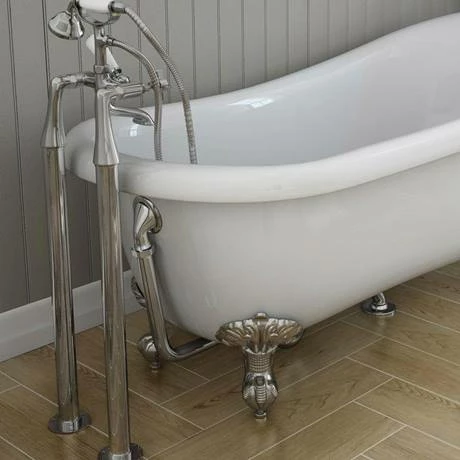 Hudson Reed Topaz Freestanding Bath Shower Mixer - Chrome 6 Hudson Reed Topaz Freestanding Bath Shower Mixer - Chrome - Image 4