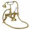 Hudson Reed Brushed Brass Topaz Crosshead Deck Mounted Bath Shower Mixer inc. Shower Kit - BC804HX 2 Hudson Reed Brushed Brass Topaz Crosshead Deck Mounted Bath Shower Mixer inc. Shower Kit - BC804HX -Bath Taps Shop BC804HX P