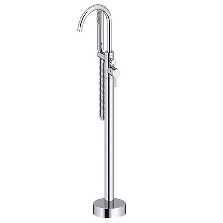 BagnoDesign M-Line Diffusion Chrome Freestanding Bath Shower Mixer 3 BagnoDesign M-Line Diffusion Chrome Freestanding Bath Shower Mixer