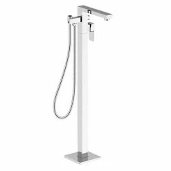 BagnoDesign Zephyr Chrome Freestanding Bath Shower Mixer (Excluding Handset)