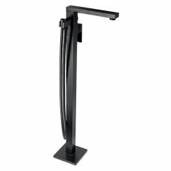 BagnoDesign Zephyr Matt Black Freestanding Bath Shower Mixer (Excluding Handset)