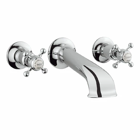 Crosswater - Belgravia Crosshead Wall Mounted Bath Spout with Stop Taps 3 Crosswater - Belgravia Crosshead Wall Mounted Bath Spout with Stop Taps