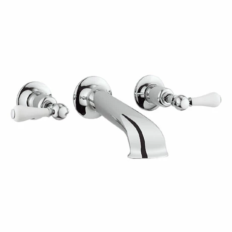 Crosswater - Belgravia Lever Wall Mounted Bath Spout with Stop Taps 3 Crosswater - Belgravia Lever Wall Mounted Bath Spout with Stop Taps