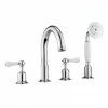Crosswater - Belgravia Lever 4 Tap Hole Bath Shower Mixer with Kit - BL440DC_LV 2 Crosswater - Belgravia Lever 4 Tap Hole Bath Shower Mixer with Kit - BL440DC_LV -Bath Taps Shop BL440DC LV P