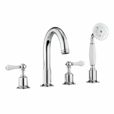 Crosswater - Belgravia Lever 4 Tap Hole Bath Shower Mixer with Kit - BL440DC_LV 3 Crosswater - Belgravia Lever 4 Tap Hole Bath Shower Mixer with Kit - BL440DC_LV