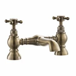 Chatsworth 1928 Antique Brass Crosshead Bath Filler Tap