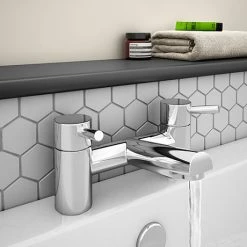 Cruze Modern Bath Taps - Chrome