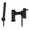 Arezzo Round Matt Black Bath Shower Mixer Tap incl. Shower Kit 1 Arezzo Round Matt Black Bath Shower Mixer Tap incl. Shower Kit -Bath Taps Shop CRU05BLKN P1