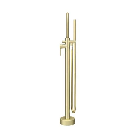 Arezzo Brushed Brass Freestanding Bath Tap with Shower Mixer 8 Arezzo Brushed Brass Freestanding Bath Tap with Shower Mixer - Image 6