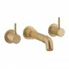 Crosswater MPRO Industrial Lever Wall Mounted Bath Spout and Stop Taps - Unlacquered Brushed Brass - CWS3THBMBR 1 Crosswater MPRO Industrial Lever Wall Mounted Bath Spout and Stop Taps - Unlacquered Brushed Brass - CWS3THBMBR -Bath Taps Shop CWS3THBMBR M