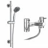 Cruze Bath Shower Mixer with Slider Rail Kit - Chrome -Bath Taps Shop Cruze Bath Shower Mixer with Slider Rail Kit p