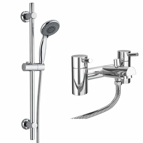 Cruze Bath Shower Mixer with Slider Rail Kit - Chrome 3 Cruze Bath Shower Mixer with Slider Rail Kit - Chrome
