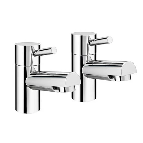 Cruze Contemporary Bath Pillar Taps - Chrome 3 Cruze Contemporary Bath Pillar Taps - Chrome