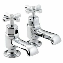 Bristan Art Deco Traditional Bath Taps - Chrome - D-3/4-C-CD
