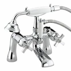 Bristan Art Deco Traditional Bath Shower Mixer - Chrome - D2-BSM-C-CD