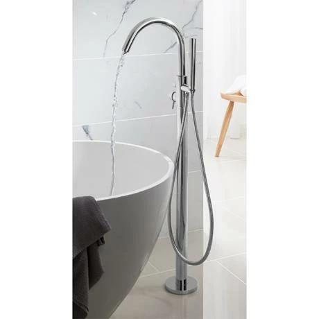 Crosswater - Design Floor Mounted Freestanding Bath Shower Mixer - DE416FC 4 Crosswater - Design Floor Mounted Freestanding Bath Shower Mixer - DE416FC - Image 2