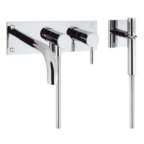Crosswater - Design Wall Mounted 3 Hole Bath Shower Mixer - DE431WC 3 Crosswater - Design Wall Mounted 3 Hole Bath Shower Mixer - DE431WC