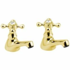 Deva Tudor Bath Taps - Gold - TUD02/501
