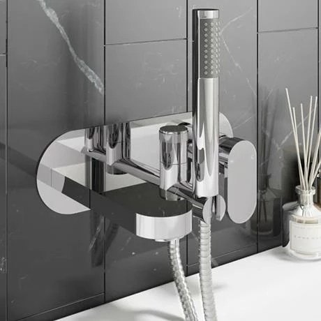 Elite Wall Mounted Bath Shower Mixer Tap + Shower Kit 4 Elite Wall Mounted Bath Shower Mixer Tap + Shower Kit - Image 2