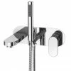Elite Wall Mounted Bath Shower Mixer Tap + Shower Kit -Bath Taps Shop Elite Wall Mounted Bath Shower Mixer Tap n p