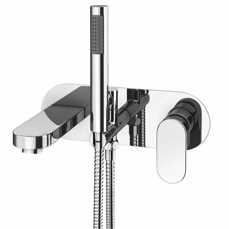 Elite Wall Mounted Bath Shower Mixer Tap + Shower Kit 3 Elite Wall Mounted Bath Shower Mixer Tap + Shower Kit