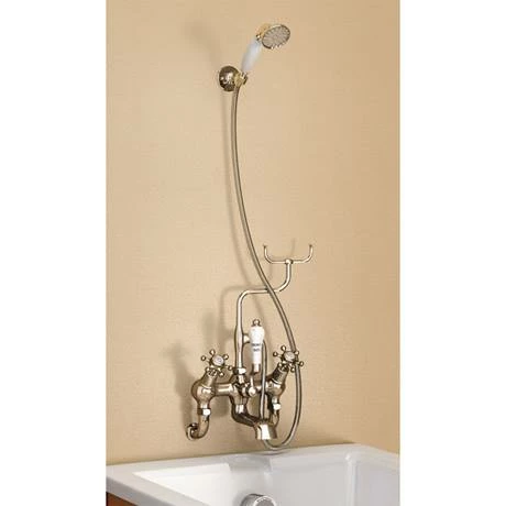 Burlington Birkenhead Angled Wall Mounted Bath Shower Mixer with Shower Hook - H335-BI 3 Burlington Birkenhead Angled Wall Mounted Bath Shower Mixer with Shower Hook - H335-BI