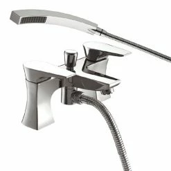 Bristan - Hourglass Contemporary Bath Shower Mixer - Chrome - HOU-BSM-C