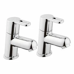 Bristan Jive Bath Pillar Taps Chrome - JI-3/4-C