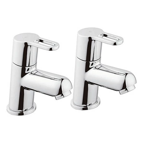 Bristan Jive Bath Pillar Taps Chrome - JI-3/4-C 3 Bristan Jive Bath Pillar Taps Chrome - JI-3/4-C