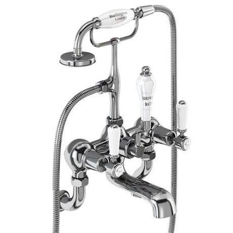 Burlington Kensington - Chrome Wall Mounted Bath/Shower Mixer - KE17 3 Burlington Kensington - Chrome Wall Mounted Bath/Shower Mixer - KE17
