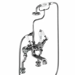 Burlington Kensington Regent - Angled Deck Mounted Bath/Shower Mixer - KER19 6 Burlington Kensington Regent - Angled Deck Mounted Bath/Shower Mixer - KER19 -Bath Taps Shop KER19 D1 375