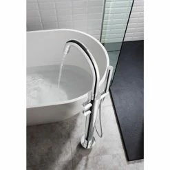 Crosswater - Kai Lever Thermostatic Bath Shower Mixer with Kit - KL418TFC 7 Crosswater - Kai Lever Thermostatic Bath Shower Mixer with Kit - KL418TFC -Bath Taps Shop KL418TFC D4 460