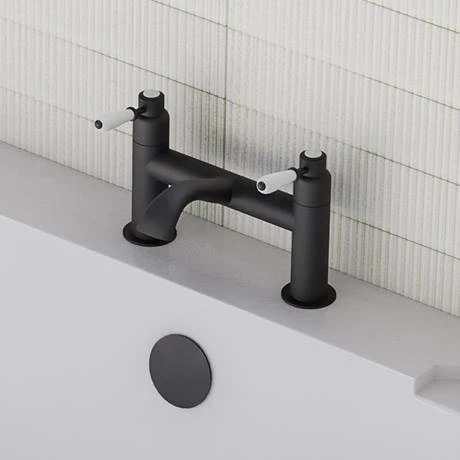 Lancaster Traditional Matt Black Lever Bath Filler Tap 4 Lancaster Traditional Matt Black Lever Bath Filler Tap - Image 2