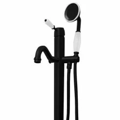Lancaster Traditional Matt Black Single Lever Freestanding Bath Shower Mixer 9 Lancaster Traditional Matt Black Single Lever Freestanding Bath Shower Mixer -Bath Taps Shop LMB8FS d1 460