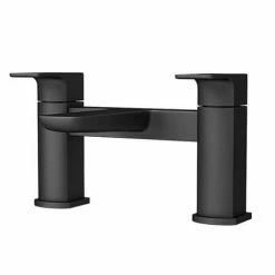 Mileto Matt Black Bath Filler Tap 11 Mileto Matt Black Bath Filler Tap -Bath Taps Shop M03BLK d4 460