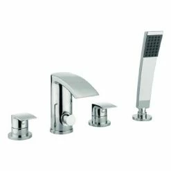 Crosswater - Flow 4 Tap Hole Bath Shower Mixer with Kit - MBFW440D