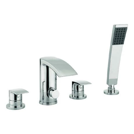 Crosswater - Flow 4 Tap Hole Bath Shower Mixer with Kit - MBFW440D 3 Crosswater - Flow 4 Tap Hole Bath Shower Mixer with Kit - MBFW440D