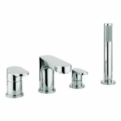 Crosswater - Style 4 Hole Bath Shower Mixer with Kit - MBST440D