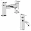 Milan Modern Mono Basin Mixer and Bath Filler - Chrome -Bath Taps Shop Milan Modern Mono Basin Mixer and Bath Filler prod