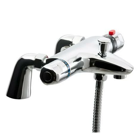 Coral Modern Thermostatic Bath Shower Mixer - Bottom Outlet - BTMV01 4 Coral Modern Thermostatic Bath Shower Mixer - Bottom Outlet - BTMV01 - Image 2