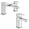 Monza Curved Modern Tap Package (Mono Basin Mixer + Bath Filler) 2 Monza Curved Modern Tap Package (Mono Basin Mixer + Bath Filler) -Bath Taps Shop Monza Curved Modern Tap Package p