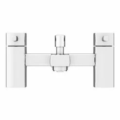 Neo Minimalist Bath Shower Mixer with Shower Kit - Chrome -Bath Taps Shop NEO002 n d2a 460