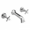 Old London - Chrome Edwardian Wall Mounted Bath Spout and Stop Taps - LDN319 2 Old London - Chrome Edwardian Wall Mounted Bath Spout and Stop Taps - LDN319 -Bath Taps Shop Old London LDN319 P